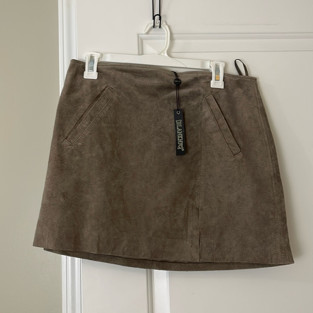 Suede skirt
